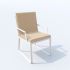 Стул ALBA бежевый - белый каркас