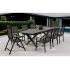 Обеденный комплект Brafritid Timra-Andy 240+6N2R антрацит/серый, алюминий/спеченный камень/тик