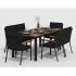 Обеденная группа Gardenini Белла 180 черная DBLL.010618.C5