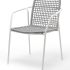 "Тунис" стул плетенный из роупа, каркас алюминий белый, роуп светло-серый