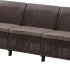 Диван пластиковый Keter Корфу Макс (Corfu love seat max) коричневый