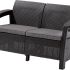 Диван пластиковый Keter Корфу (Corfu love seat) графит