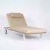 Шезлонг Ideal Patio КОСТА С на колесах, каркас белый, матрас бежевый (с подушкой)