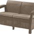 Диван пластиковый Keter Корфу (Corfu love seat) капучино