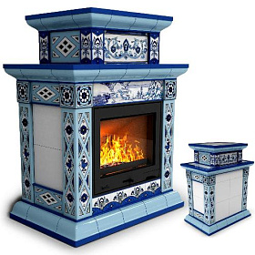 Облицовка камина КимрПечь Билибин центральный-двухъярусный художественный для топок 600 фото